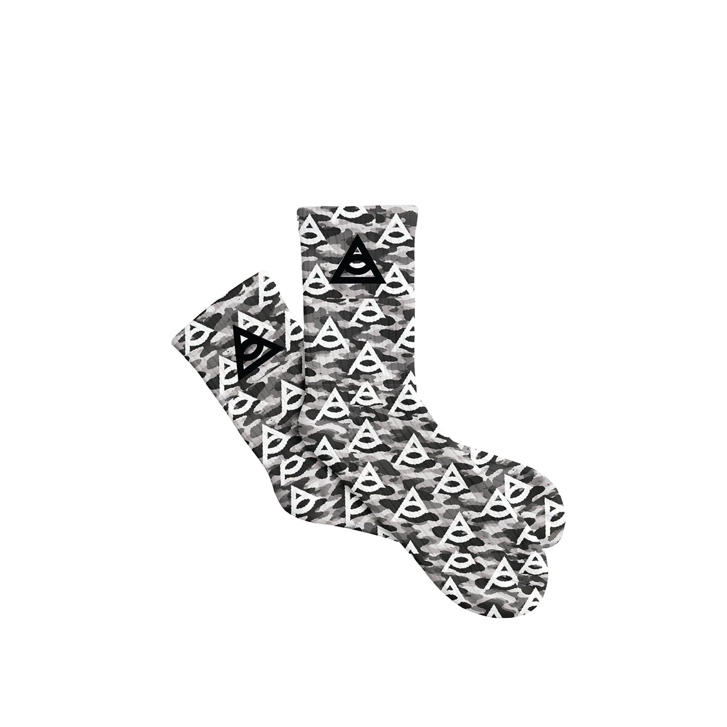 Jessica Audiffred Black and White Camo Socks